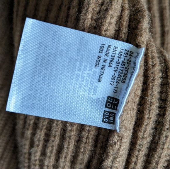 Uniqlo U Premium Lambswool Ribbed Long-Sleeve Cardigan - Picture 4 of 6